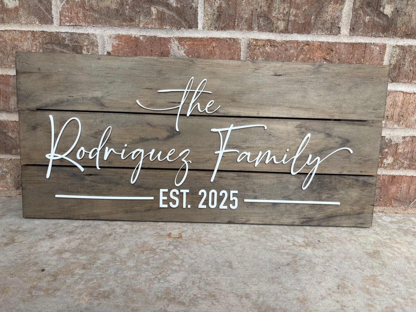 Personalized Family Name Wood Sign, Established Date, Home Decor