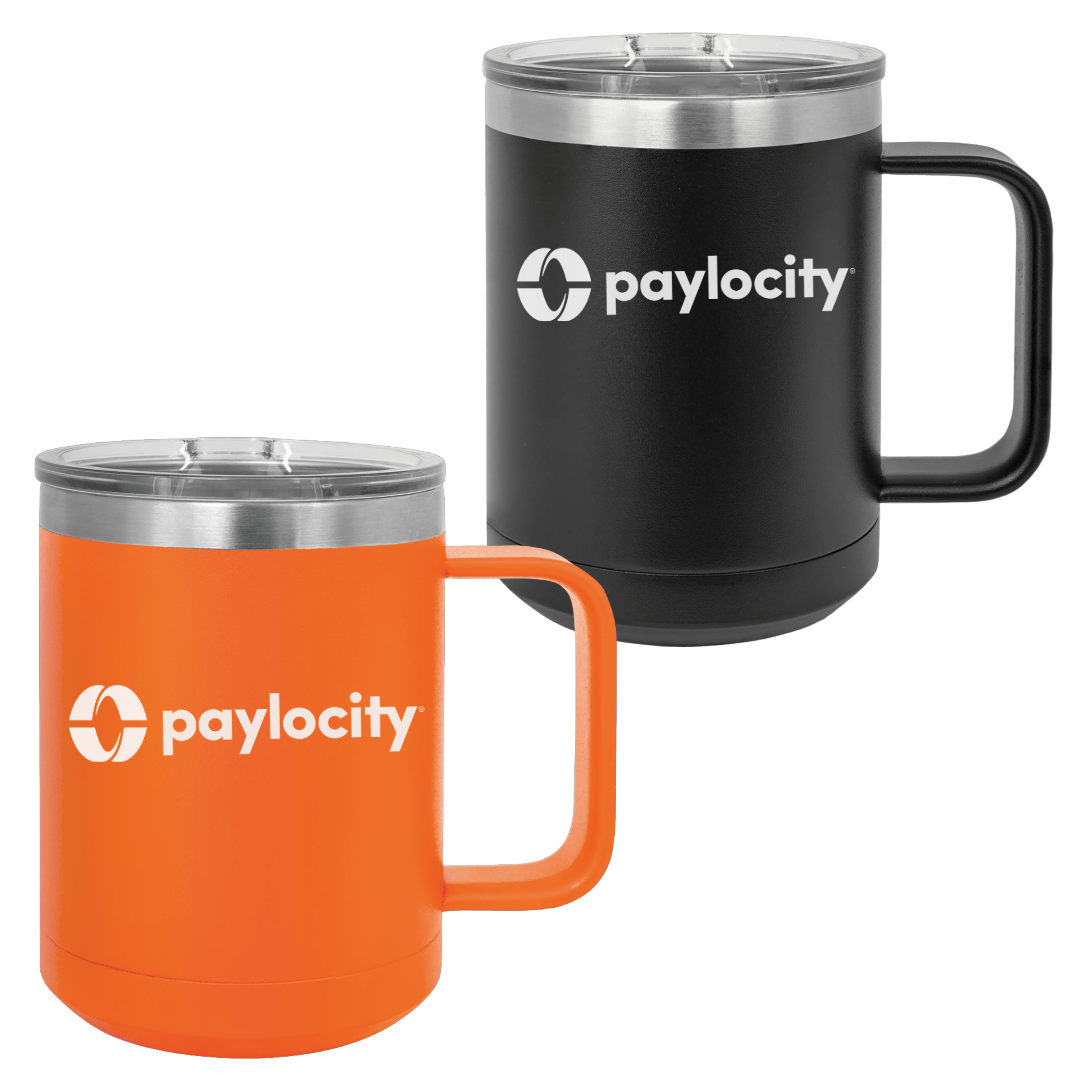 Paylocity 15oz Mug w/Handle and Lid
