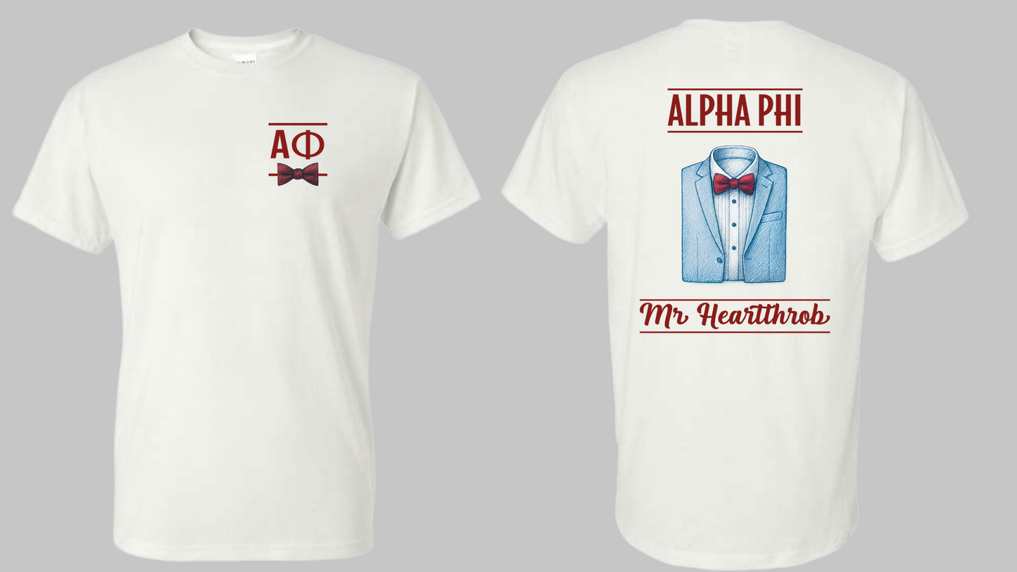 Alpha Phi Mr. Heartthrob T-shirt