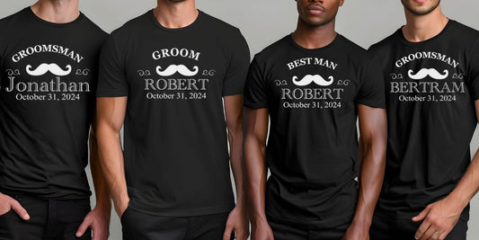 Fun Groomsmen T-Shirts | Personalized Groom, Best Man, Crew | Wedding Party Gifts