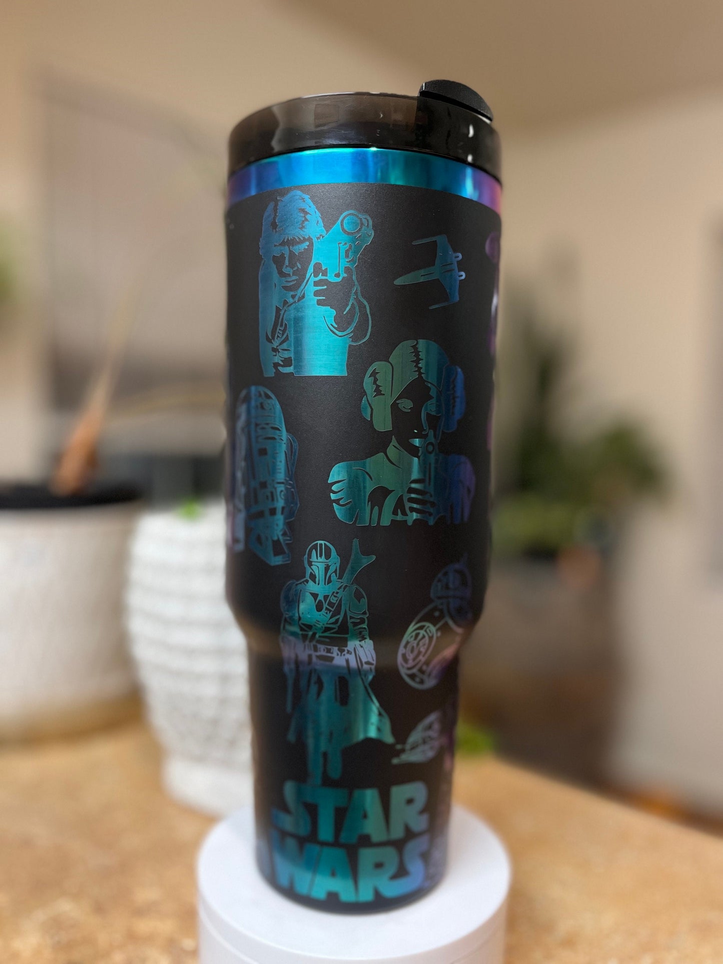 40oz Space Inspired Tumbler with Handle & Straw, Gift For Him, Gift For Her, Personalized Gifts, Bridesmaid Tumbler,40oz tumbler cup