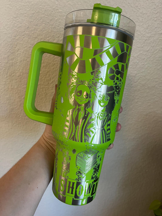 40oz “Say it 3 times” tumbler with Handle & Straw, Gift For Him, Gift For Her, Personalized Gifts, Bridesmaid Tumbler, 40 oz tumbler cup