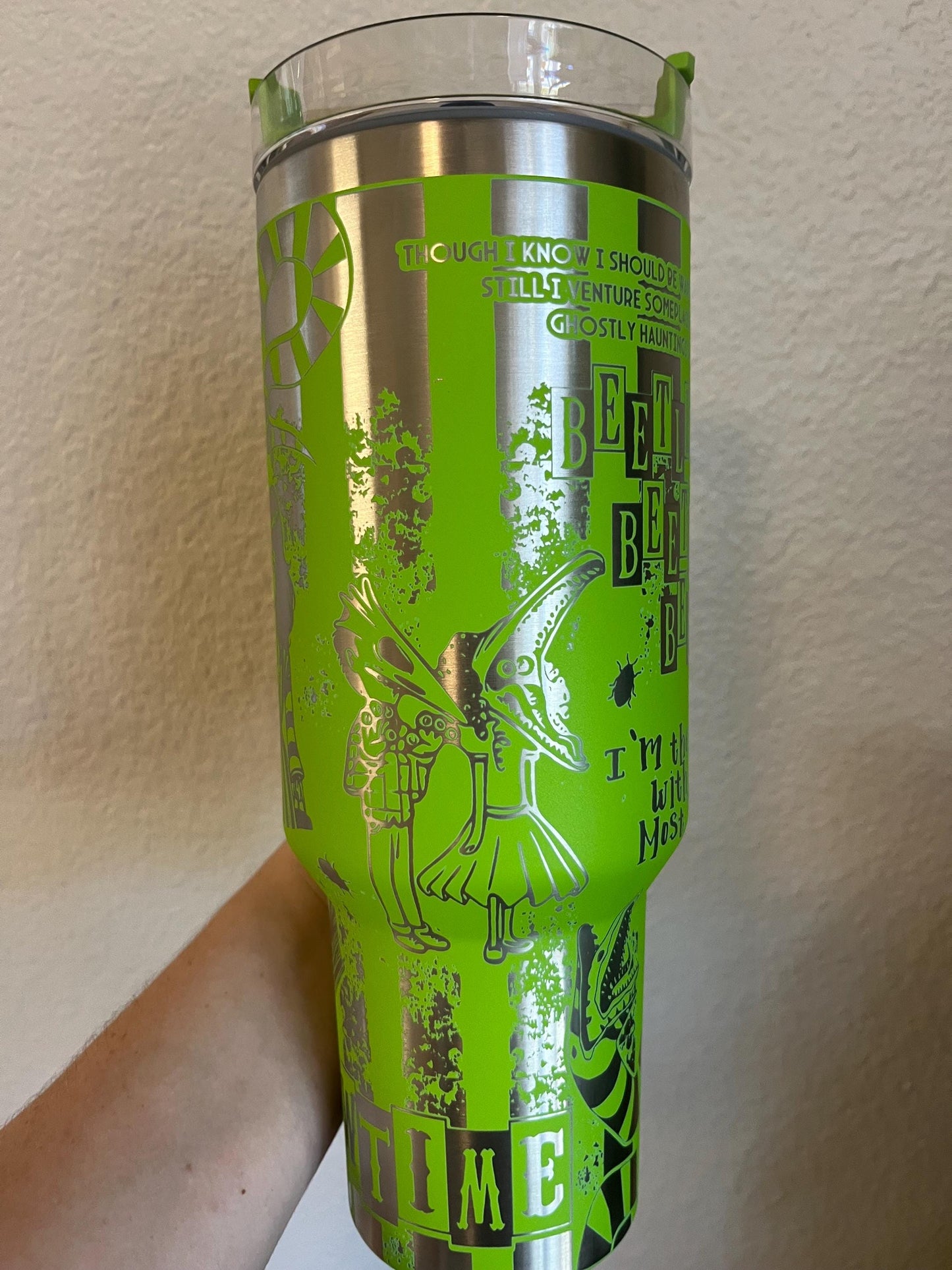 40oz “Say it 3 times” tumbler with Handle & Straw, Gift For Him, Gift For Her, Personalized Gifts, Bridesmaid Tumbler, 40 oz tumbler cup