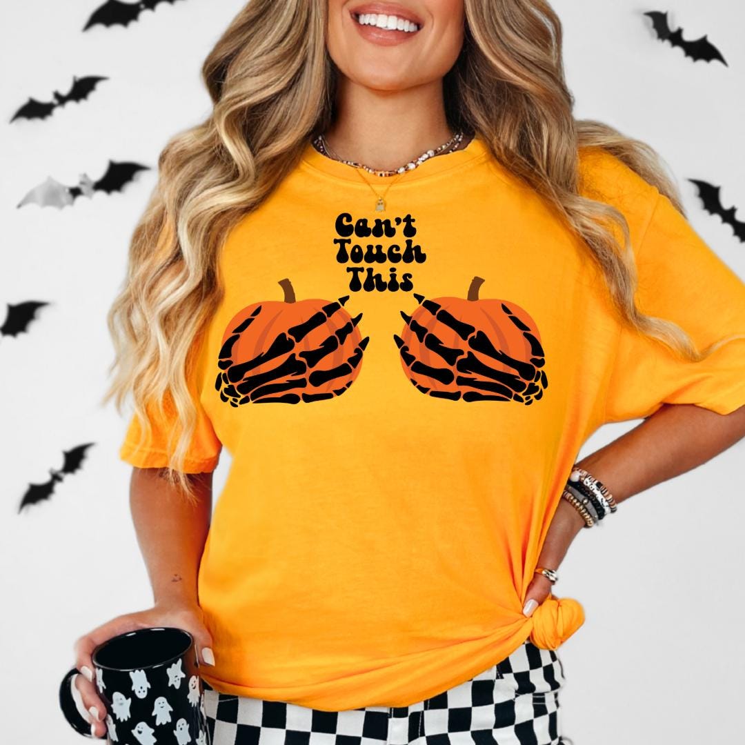 Halloween Skeleton Comfort Colors Shirt Fall Shirt Pumpkin T-shirt for Trick or Treat