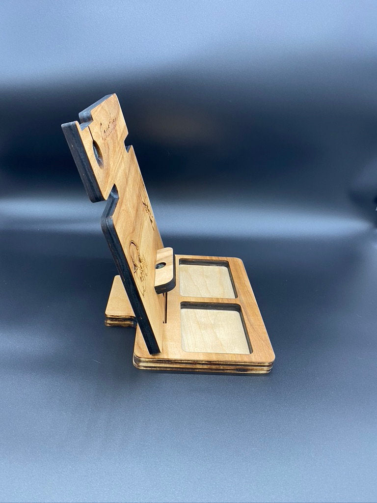 Docking Station Men gift, Tech gifts, Wood Valet, Phone organizer, for men gift, Desk Organizer