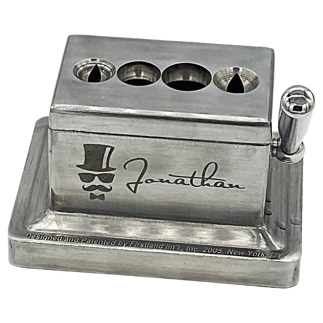 Tabletop Quad Cigar Cutter Stainless Steel Cigar Tool Cigar Lover Gift Dad Husband Boyfriend Groomsmen Wedding Man Cave Decor Poker Night