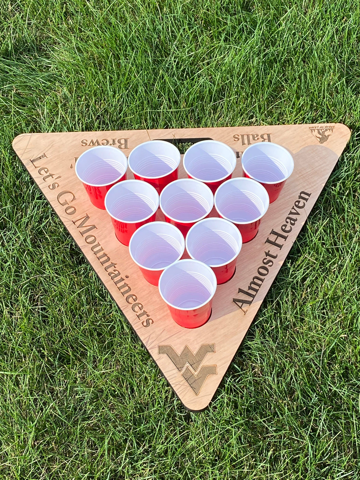 Beer Racket Custom Beer Pong Rack, Personalized Beer Pong Tray, Tailgating, Drinki ...