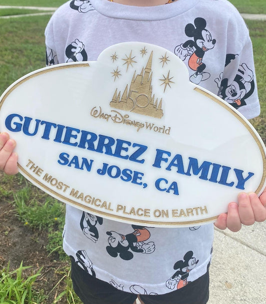 Acrylic Painted Cast Member sign