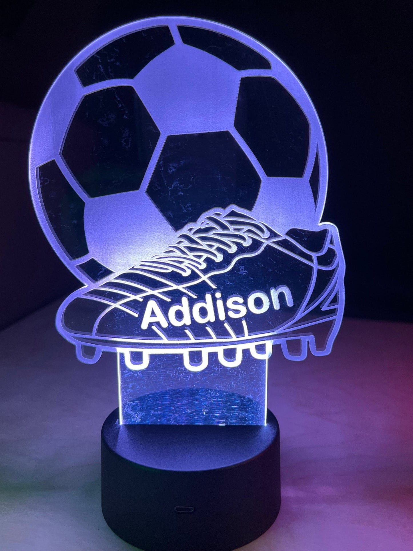 Custom Night Light Personalized Night Light Sports Themed Night Light Gift 1st Birthday Gift Kids Room Decor Light