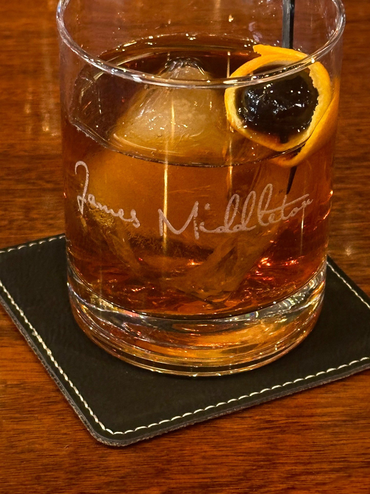 Custom Whiskey Glass Laser Engraved