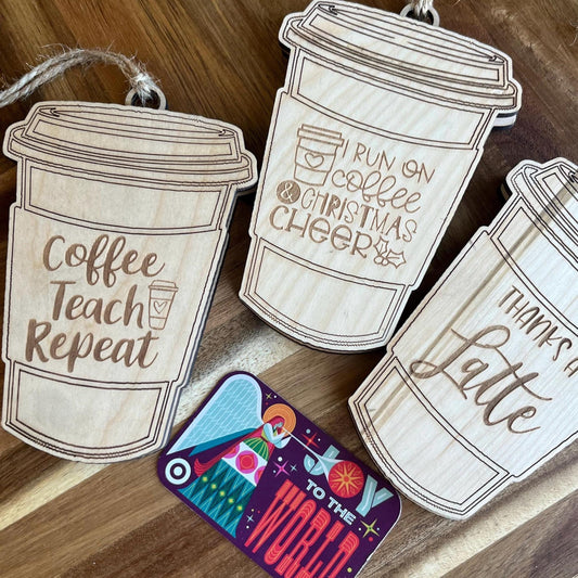 Coffee Cup Gift Card Holder/ Gift Tag/ Gift Card Holder/ Personalized Gift Card Holders/ coffee lovers