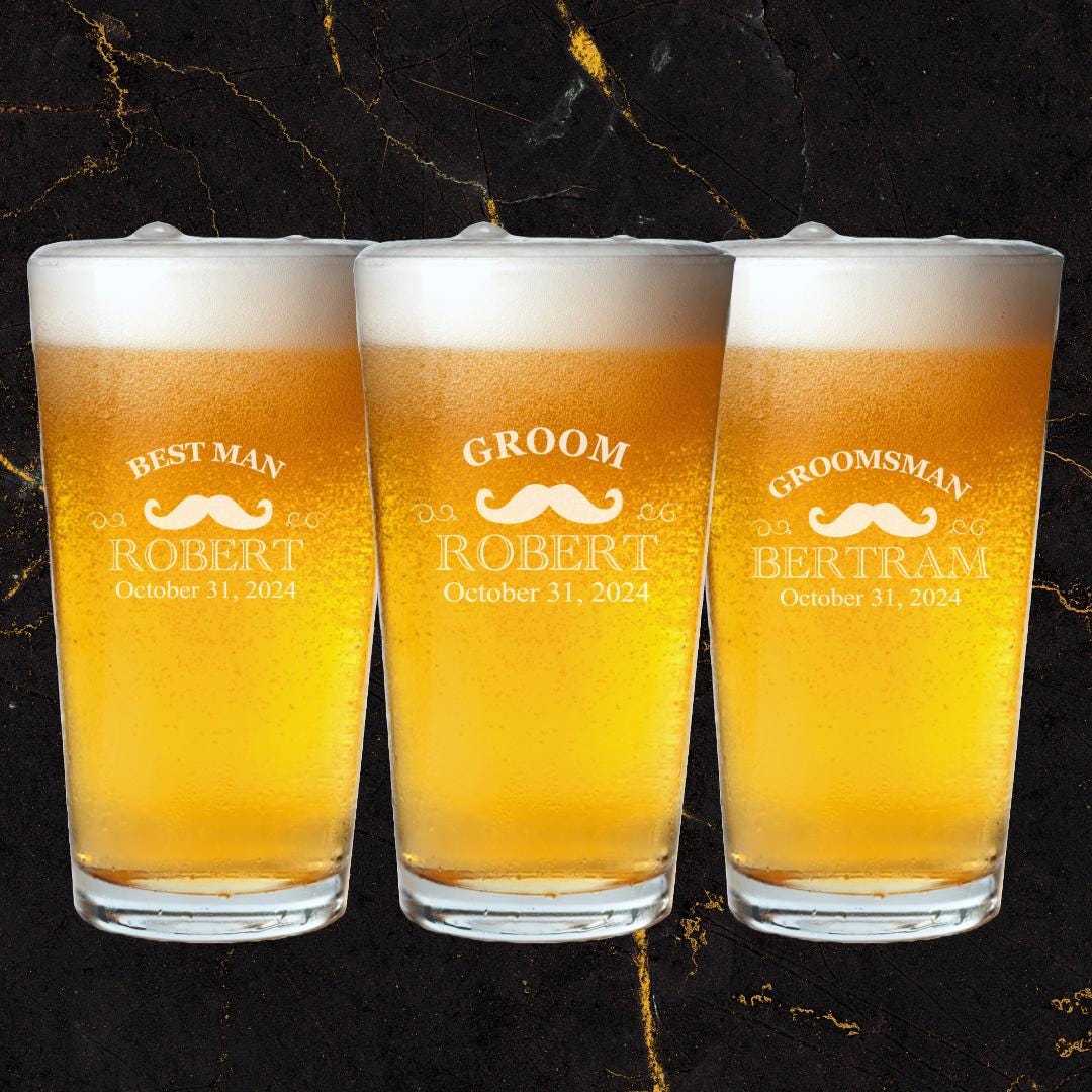 Personalized Laser Engraved 16oz Pint Glass