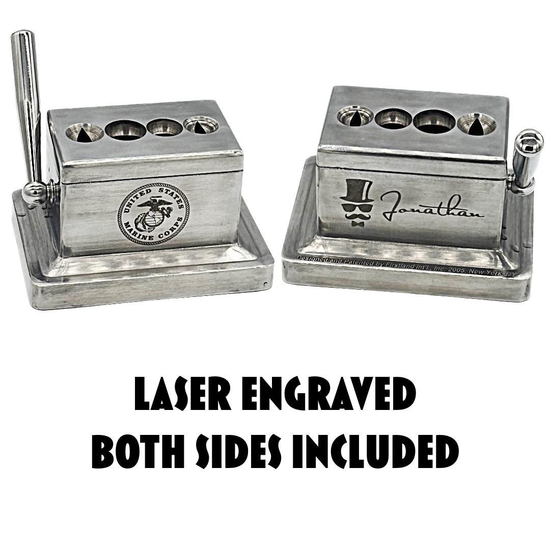 Tabletop Quad Cigar Cutter Stainless Steel Cigar Tool Cigar Lover Gift Dad Husband Boyfriend Groomsmen Wedding Man Cave Decor Poker Night