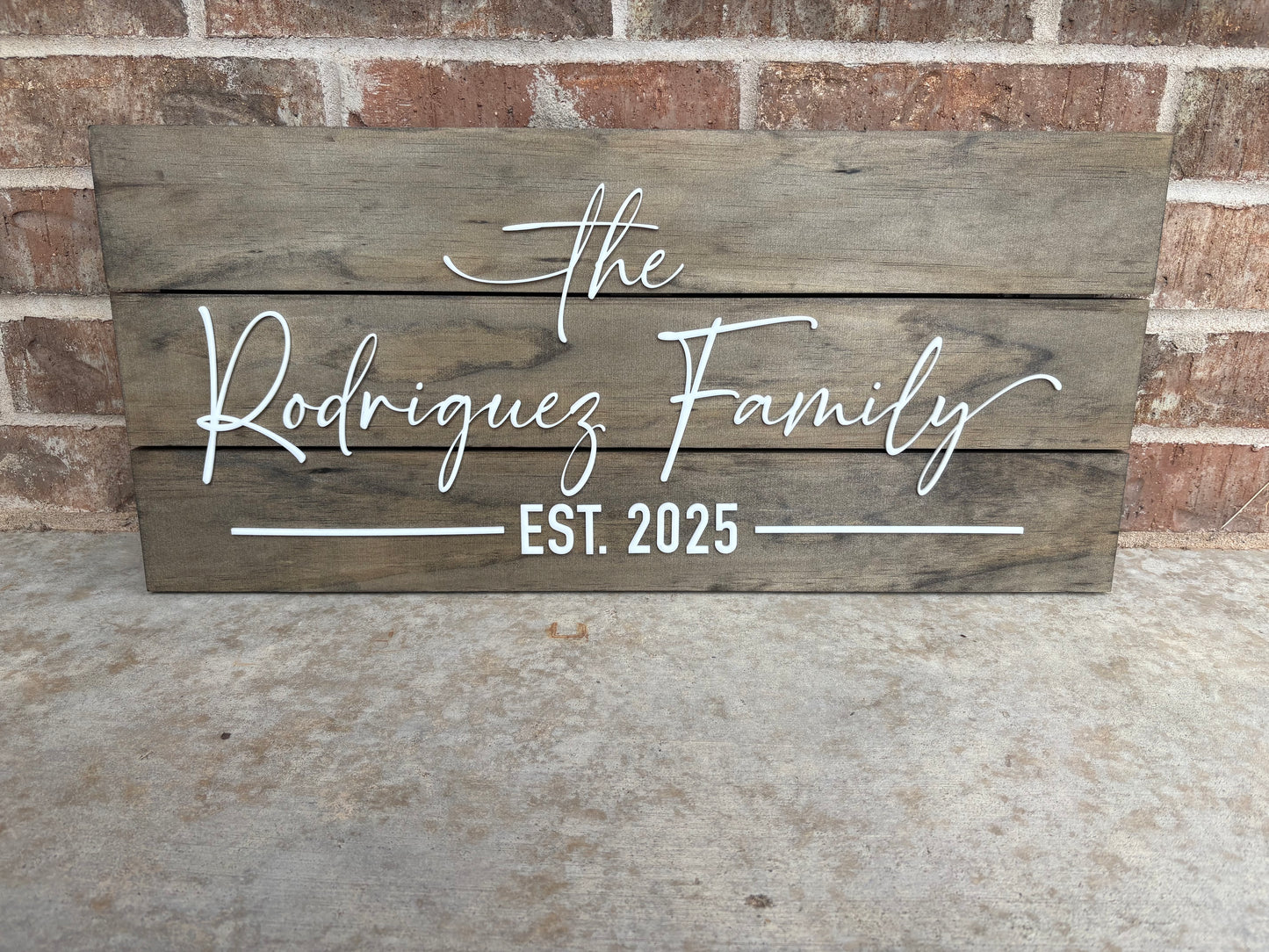 Personalized Family Name Wood Sign, Established Date, Home Decor