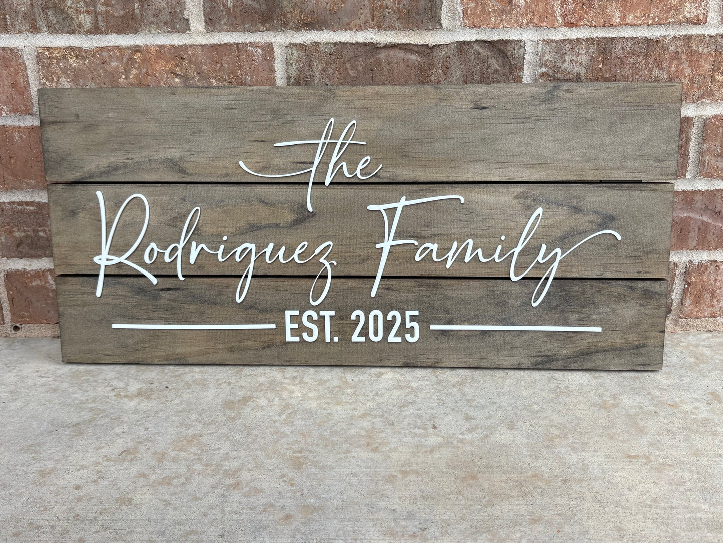 Personalized Family Name Wood Sign, Established Date, Home Decor