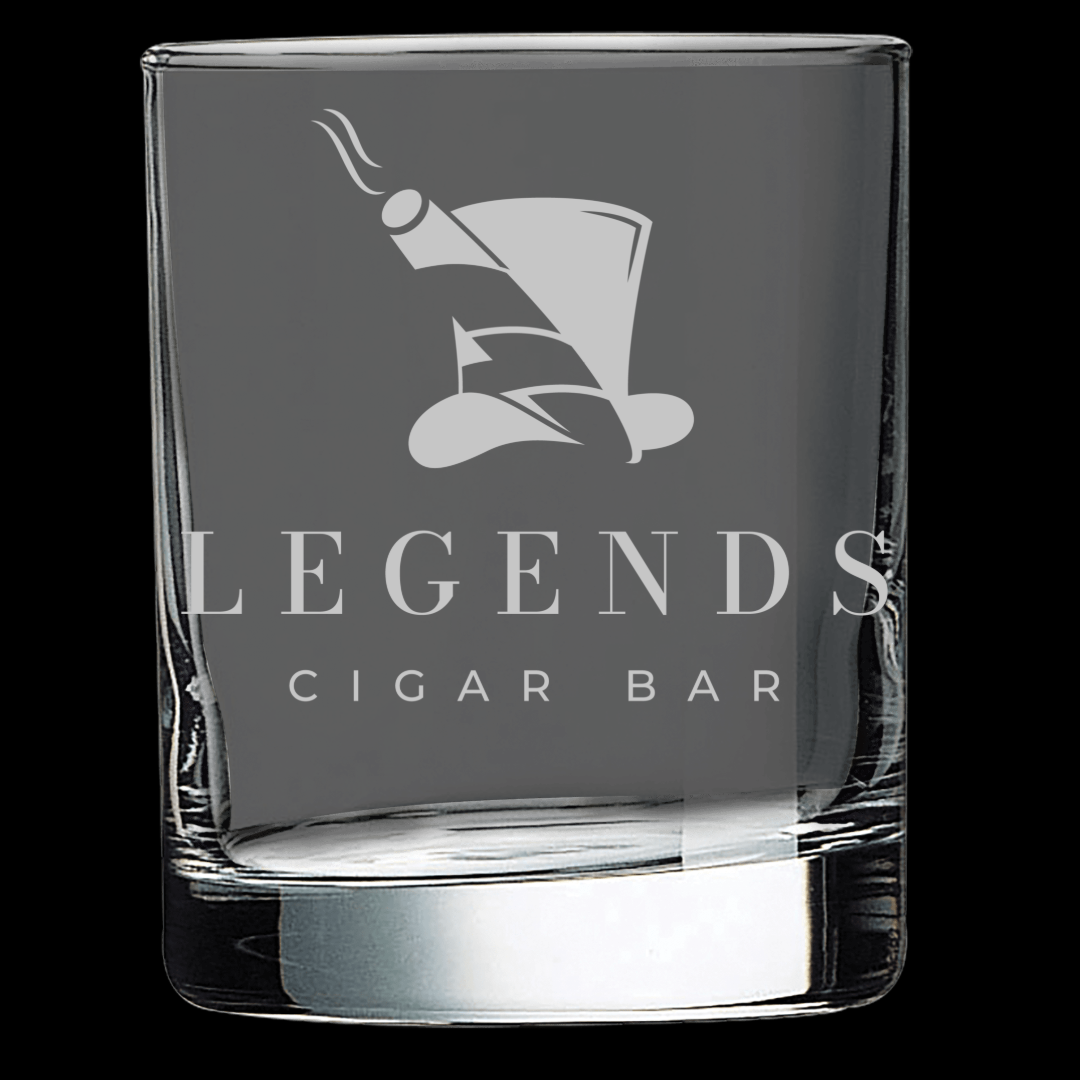 Legends Cigar Bar Whiskey Glass