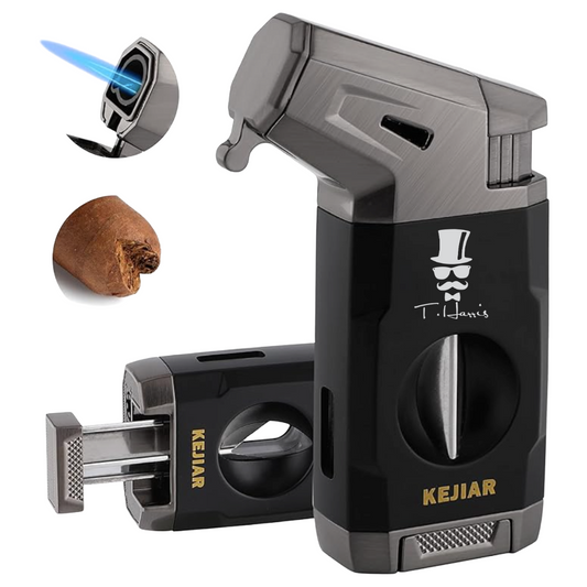 Single Jet Torch Lighter w/ V Cutter