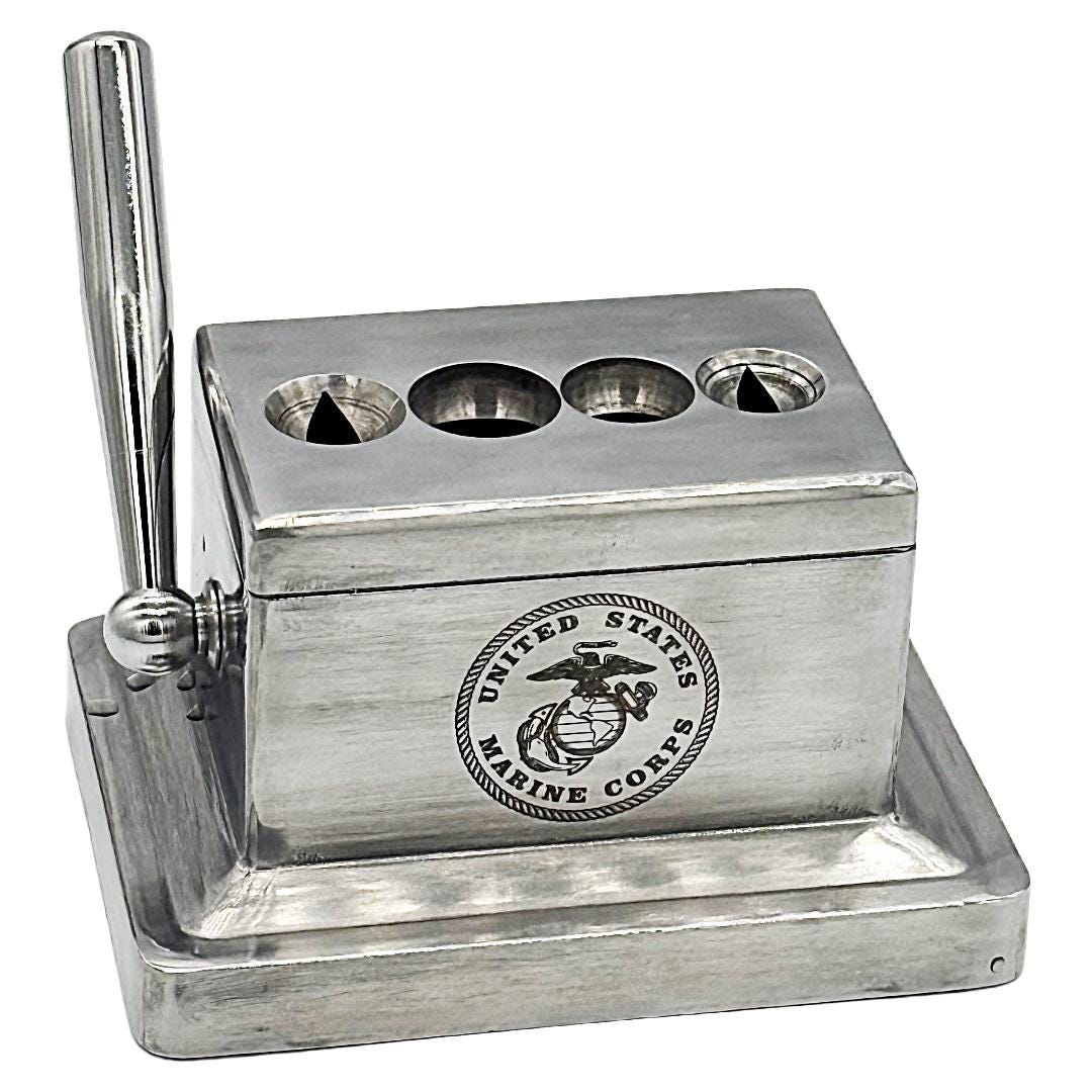Tabletop Quad Cigar Cutter Stainless Steel Cigar Tool Cigar Lover Gift Dad Husband Boyfriend Groomsmen Wedding Man Cave Decor Poker Night
