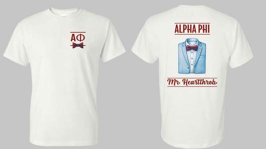 Alpha Phi Mr. Heartthrob T-shirt