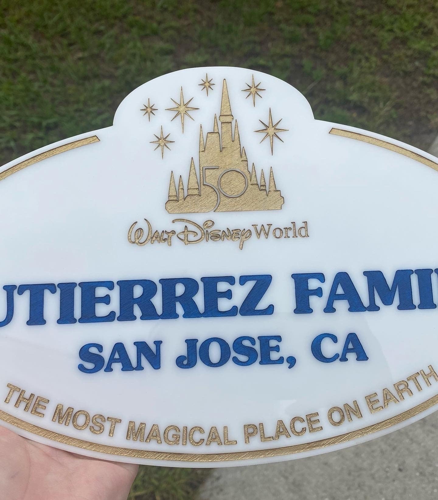 Acrylic Painted Cast Member sign
