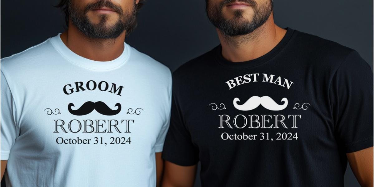 Fun Groomsmen T-Shirts | Personalized Groom, Best Man, Crew | Wedding Party Gifts