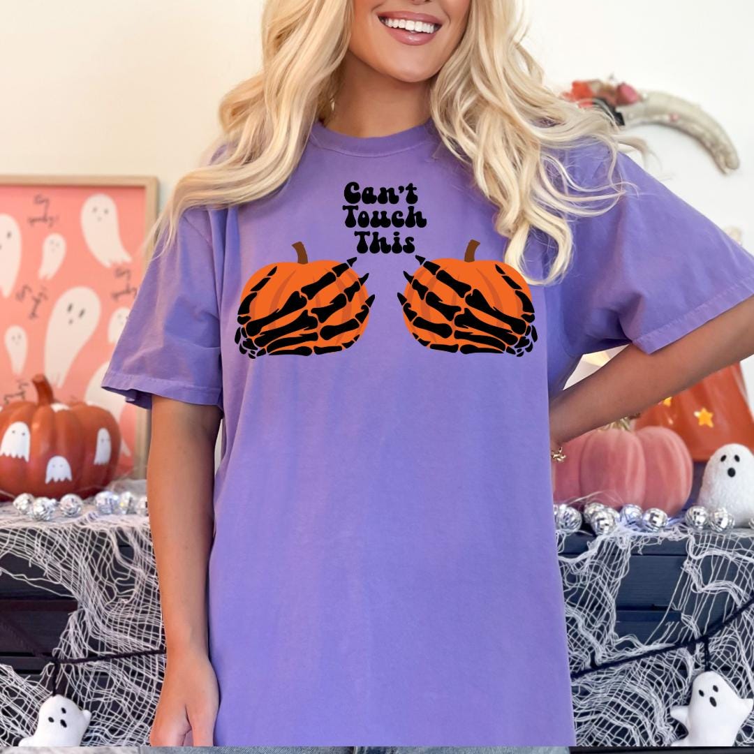 Halloween Skeleton Comfort Colors Shirt Fall Shirt Pumpkin T-shirt for Trick or Treat