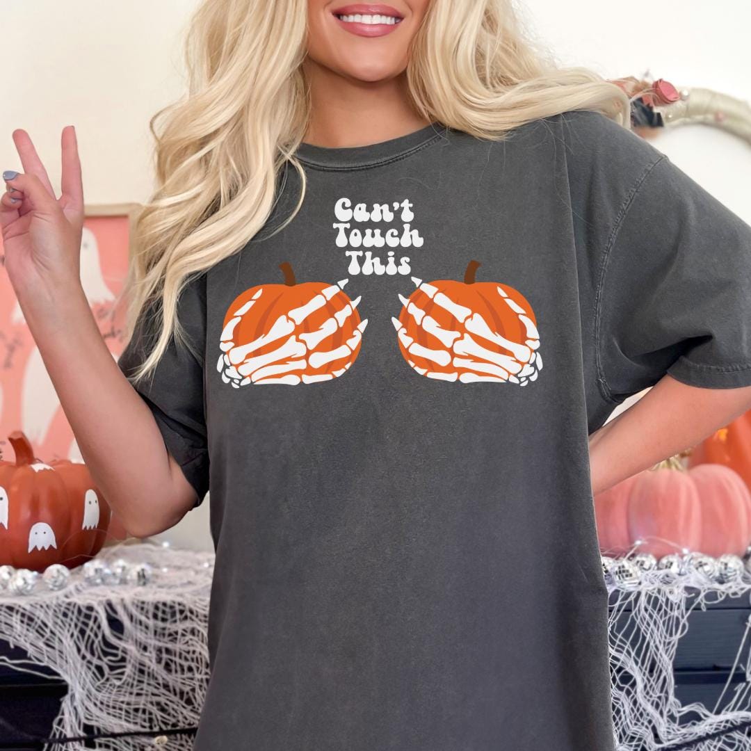 Halloween Skeleton Comfort Colors Shirt Fall Shirt Pumpkin T-shirt for Trick or Treat