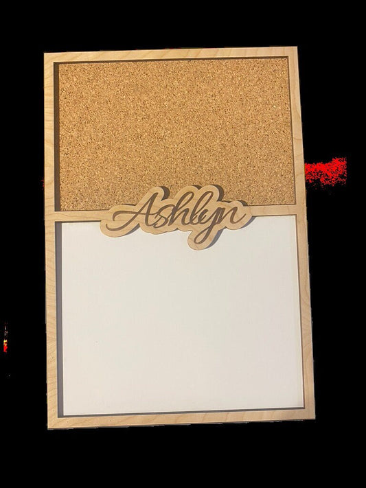 Personalized Combo Dry Erase,Cork Board,Desk,Door,Room Accessory,Personalized Wall
