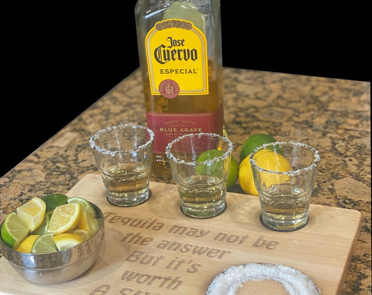 Customizable Shot Board with Glassware