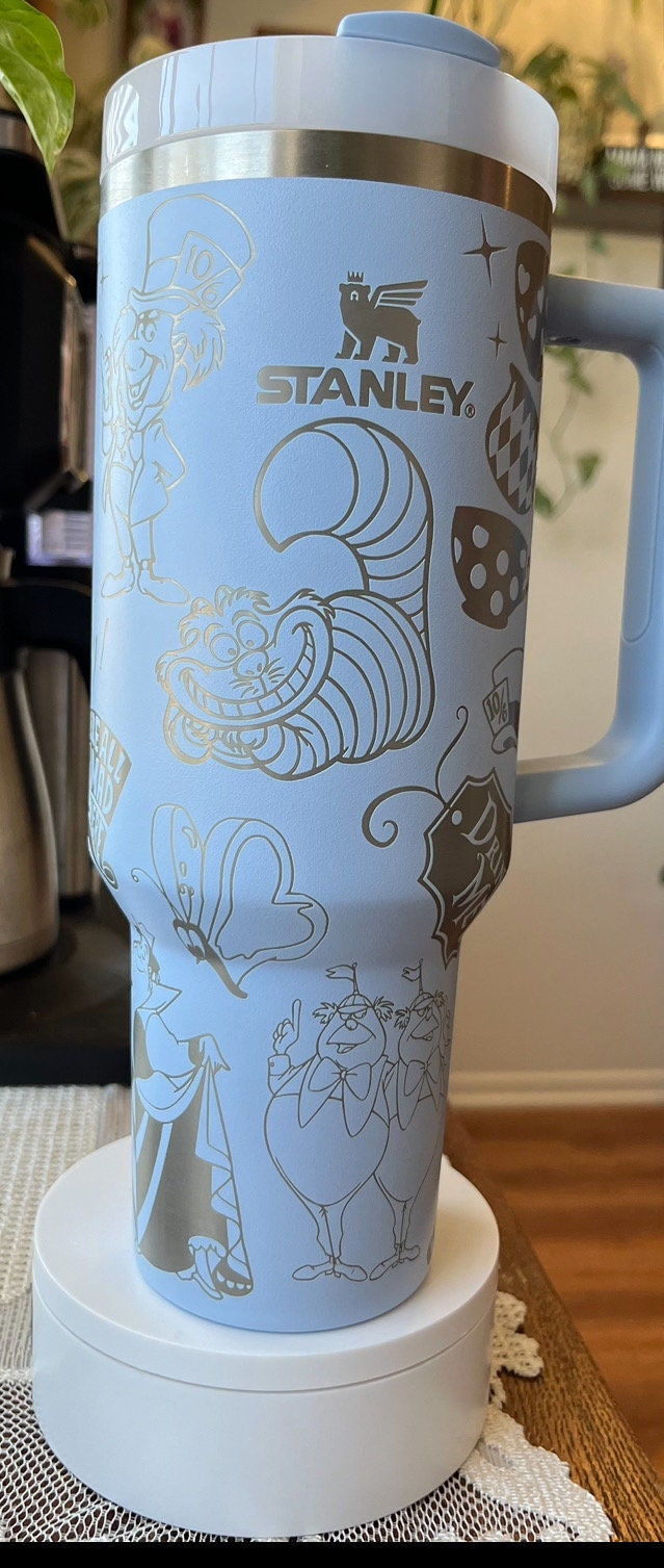 40oz Mad Tea Party Tumbler with Handle & Straw, Gift For Him, Gift For Her, Personalized Gifts, Bridesmaid Tumbler, 40 oz tumbler cup