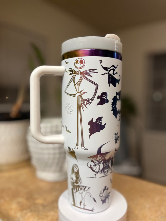 40oz Pumpkin King Tumbler with Handle & Straw, Gift For Him, Gift For Her, Personalized Gifts, Bridesmaid Tumbler, 40oz tumbler cup