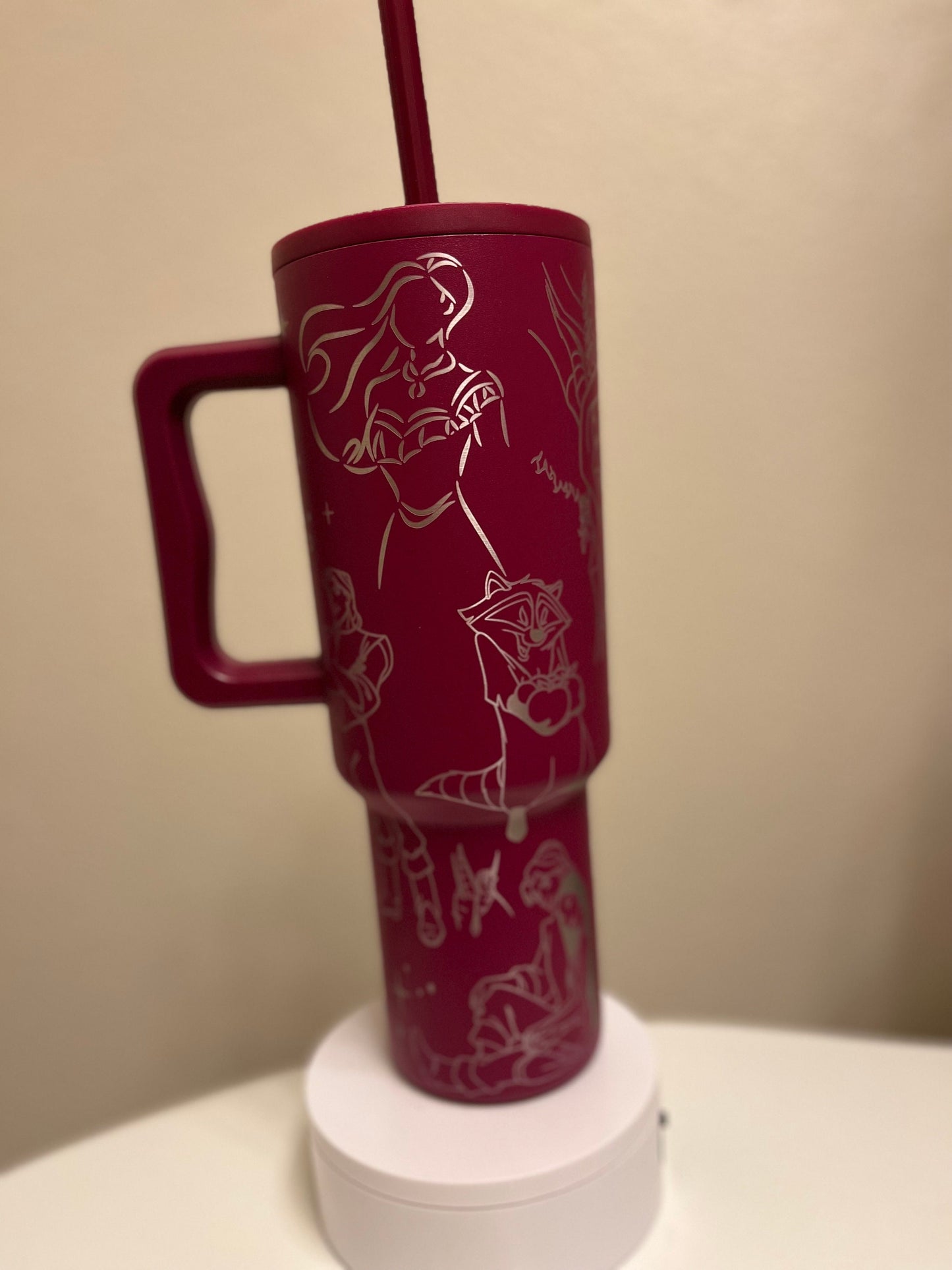 40oz Pocahontas Inspired Tumbler with Handle & Straw, Gift For Him, Gift For Her, Personalized Gifts, Bridesmaid Tumbler,40oz tumbler cup