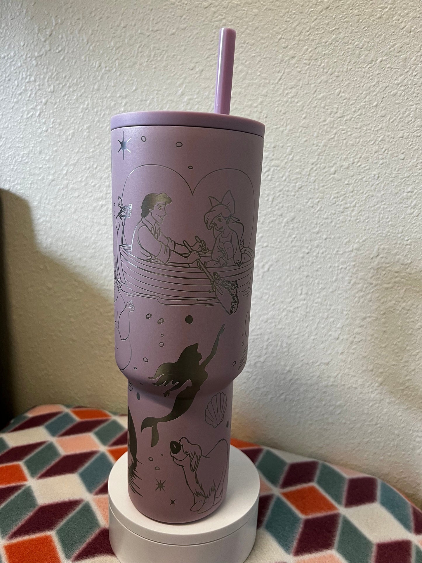 40oz Mermaid Tumbler with Handle & Straw, Gift For Him, Gift For Her, Personalized Gifts, Bridesmaid Tumbler,40oz Tumbler cup, Under The Sea