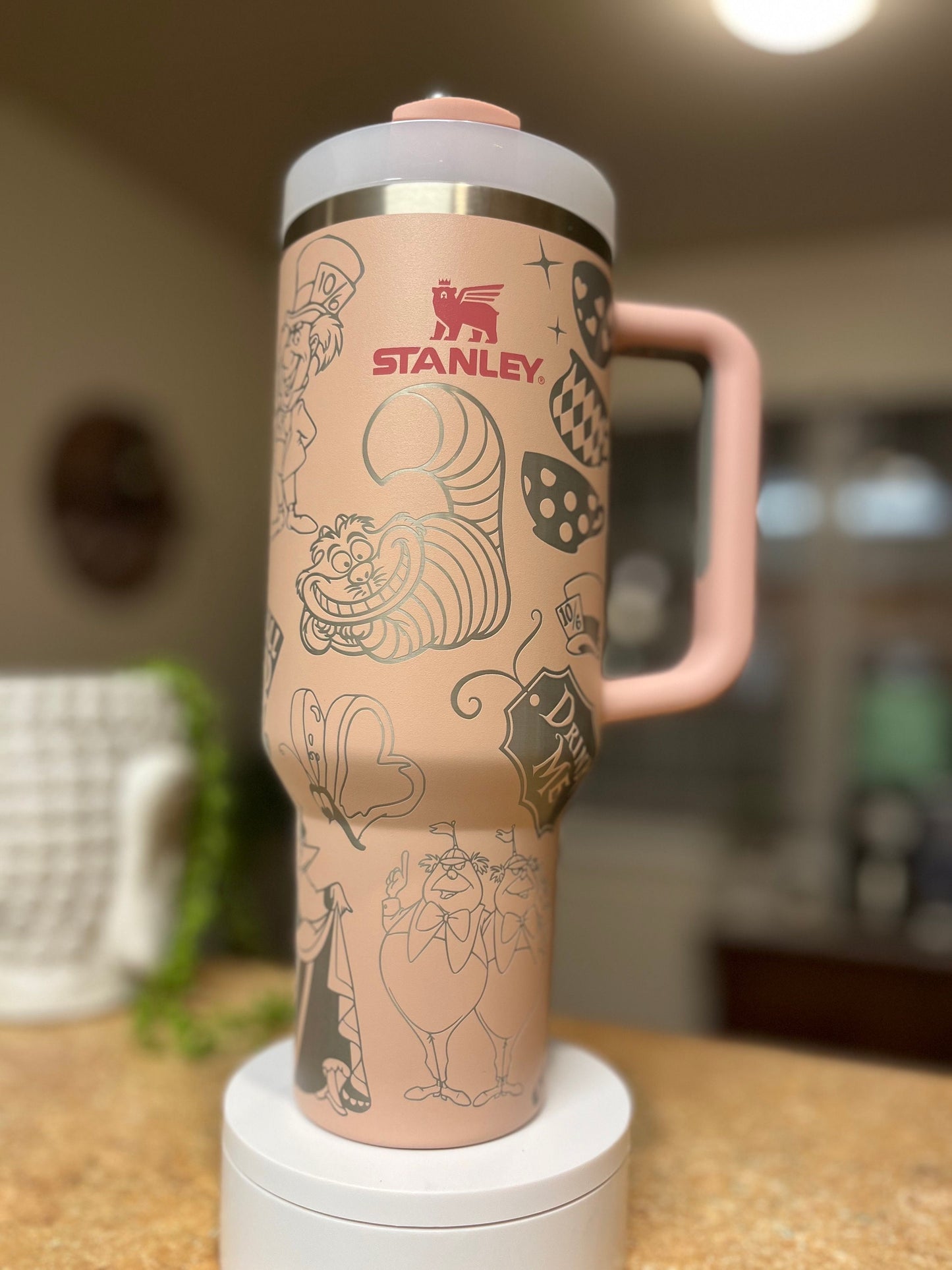 40oz Mad Tea Party Tumbler with Handle & Straw, Gift For Him, Gift For Her, Personalized Gifts, Bridesmaid Tumbler, 40 oz tumbler cup