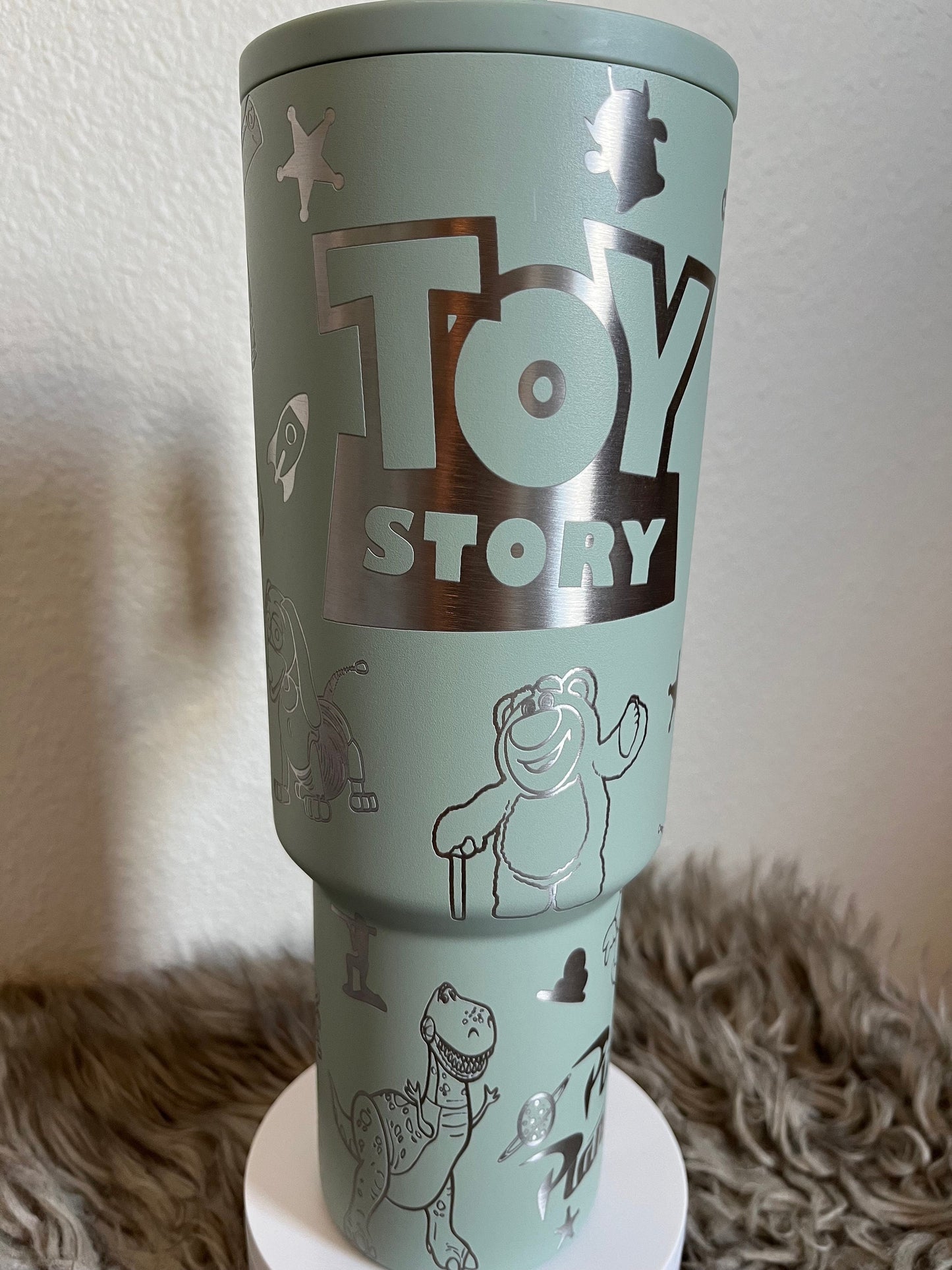 40oz Toy inspired Tumbler with Handle & Straw, Gift For Him, Gift For Her, Personalized Gifts, Bridesmaid Tumbler,40oz Tumbler