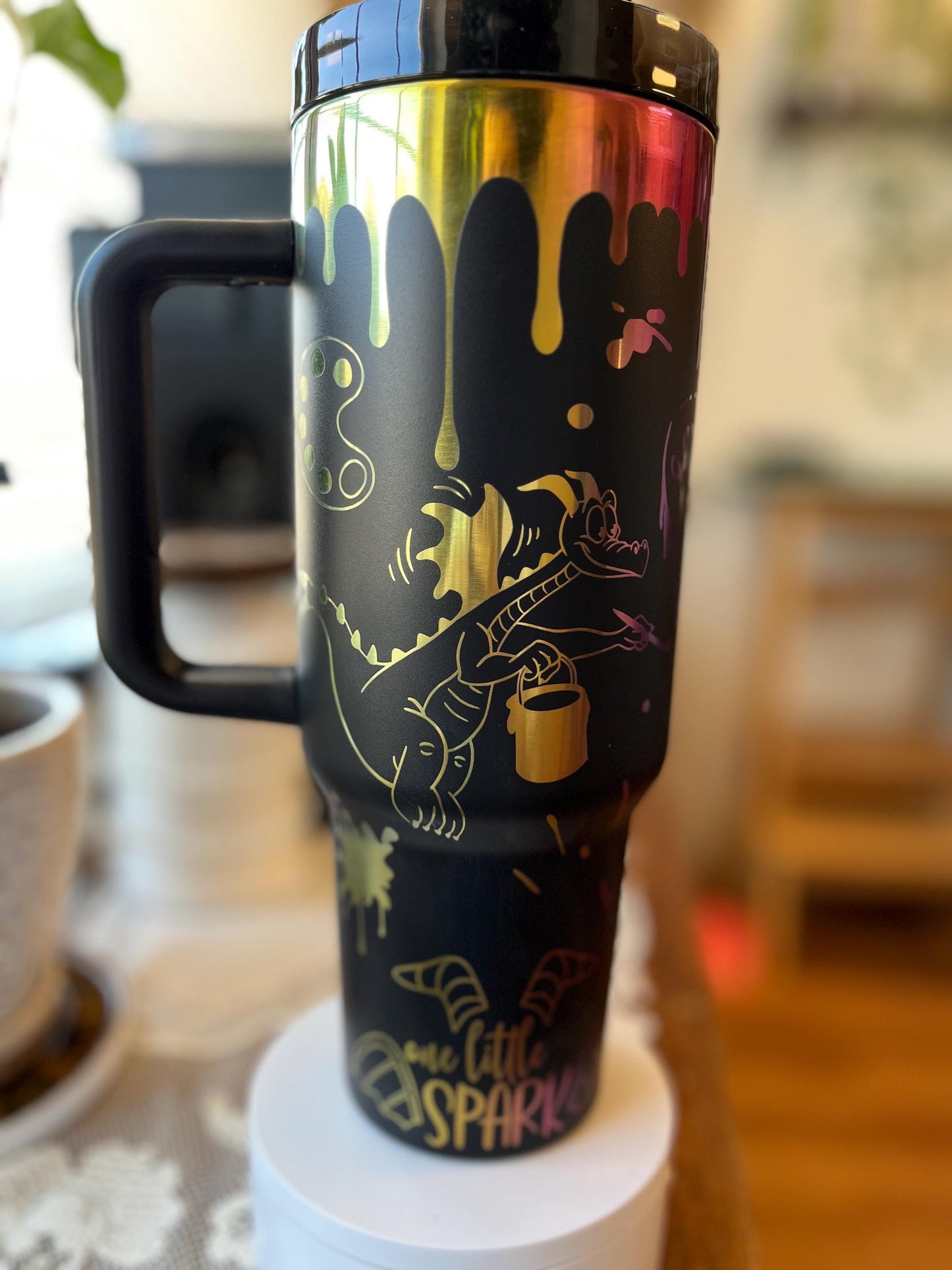 40oz Purple Dragon Tumbler with Handle & Straw, Gift For Him, Gift For Her, Personalized Gifts, Bridesmaid Tumbler,40oz tumbler cup
