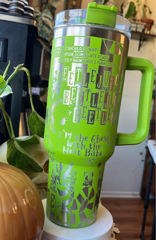 40oz “Say it 3 times” tumbler with Handle & Straw, Gift For Him, Gift For Her, Personalized Gifts, Bridesmaid Tumbler, 40 oz tumbler cup