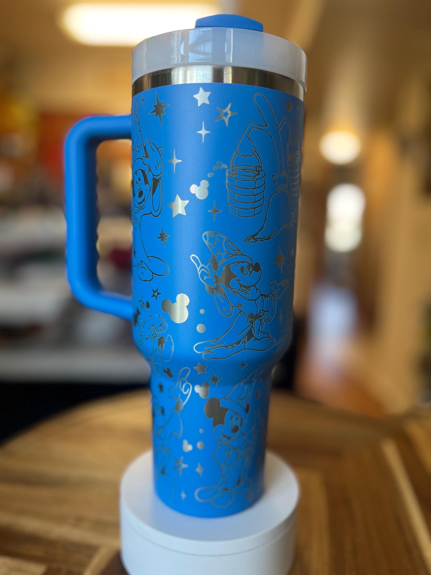 40oz Sorcerer Engraved Tumbler with Handle & Straw, Gift For Him, Gift For Her, Personalized Gifts, Bridesmaid Tumbler, 40 oz tumbler cup