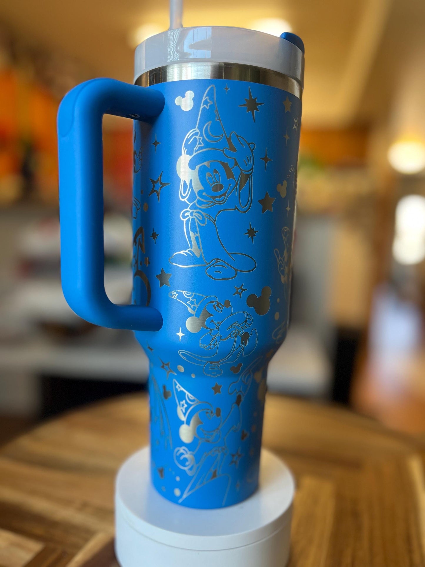 40oz Sorcerer Engraved Tumbler with Handle & Straw, Gift For Him, Gift For Her, Personalized Gifts, Bridesmaid Tumbler, 40 oz tumbler cup