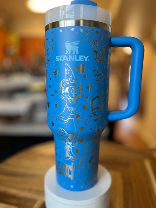 40oz Sorcerer Engraved Tumbler with Handle & Straw, Gift For Him, Gift For Her, Personalized Gifts, Bridesmaid Tumbler, 40 oz tumbler cup