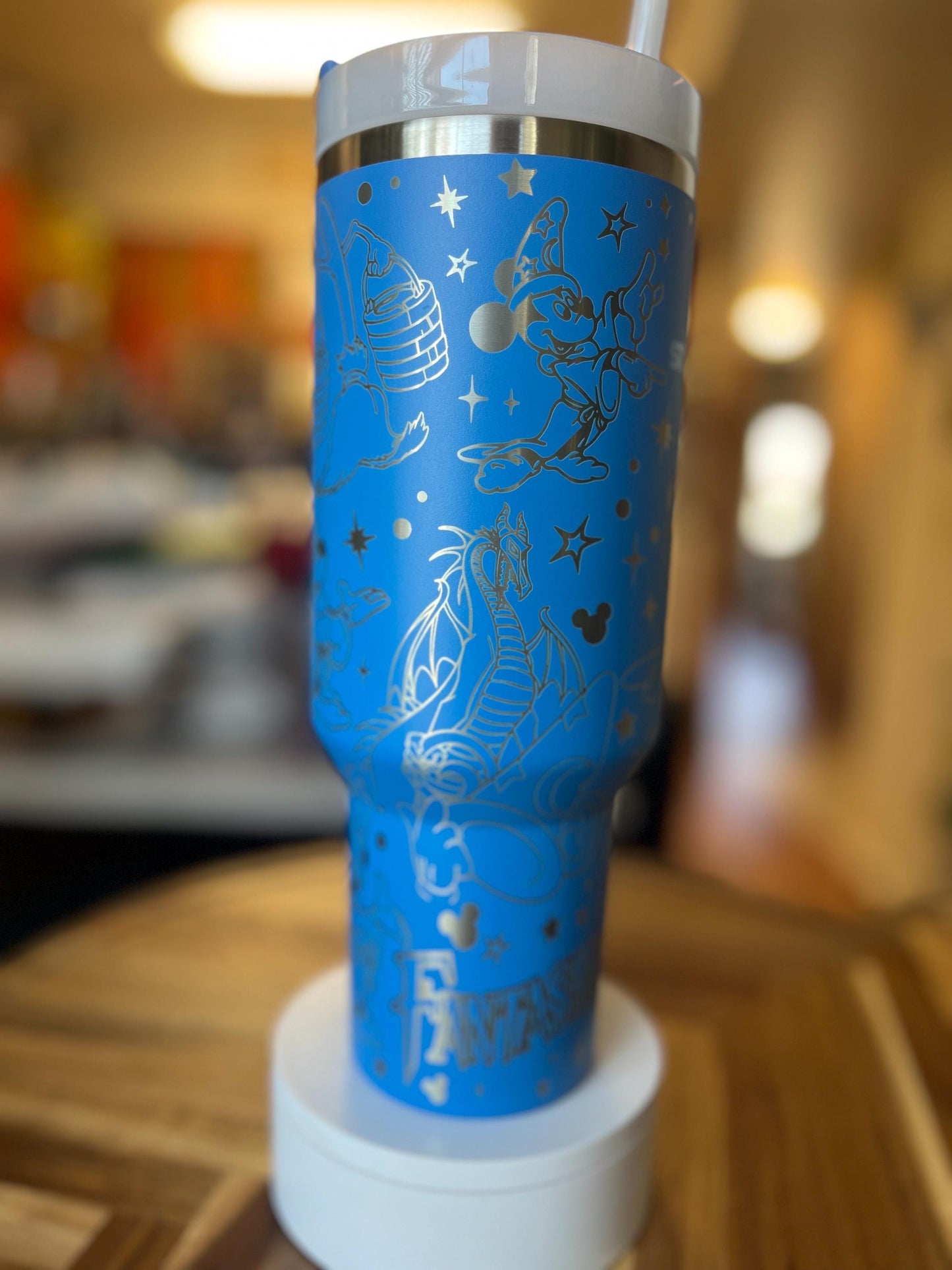 40oz Sorcerer Engraved Tumbler with Handle & Straw, Gift For Him, Gift For Her, Personalized Gifts, Bridesmaid Tumbler, 40 oz tumbler cup